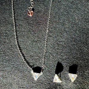 SABIKA TRIANGLE NECKLACE WITH EARRINGS
